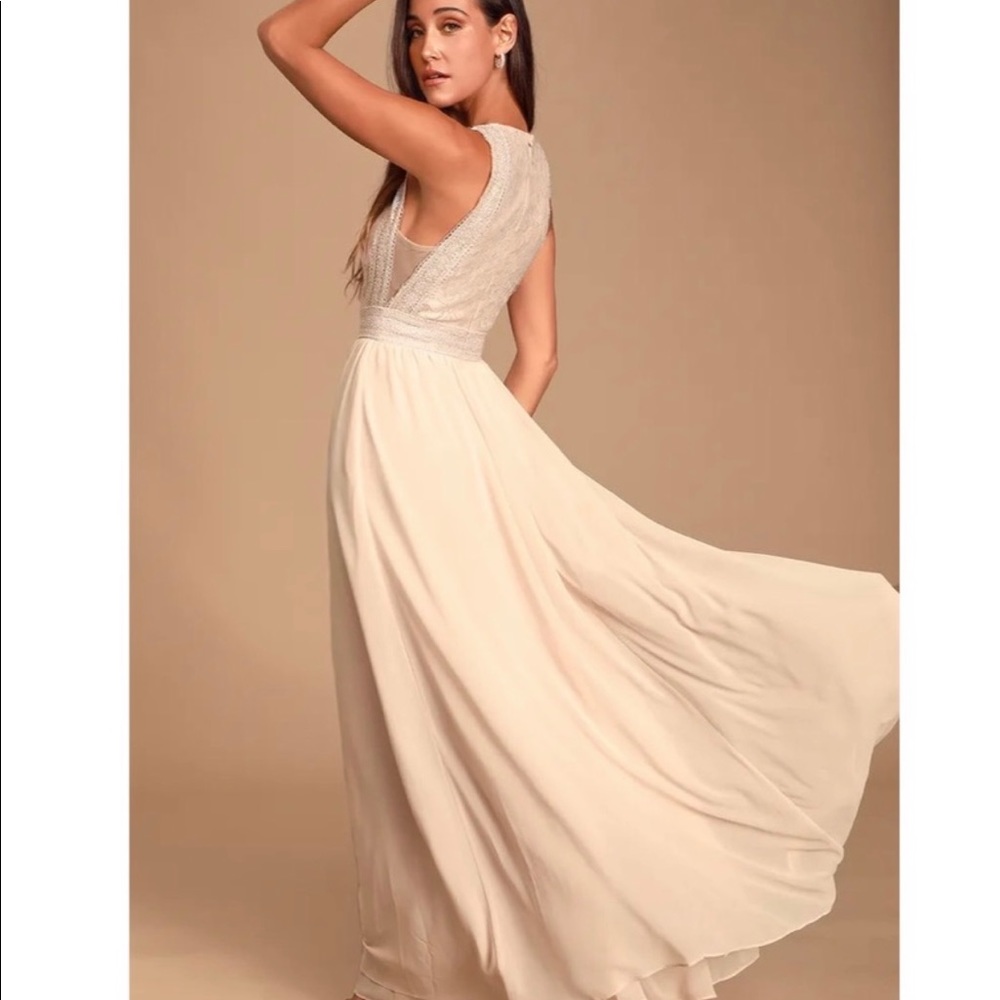 Lulus Forever and Always Blush Pink Maxi Dress